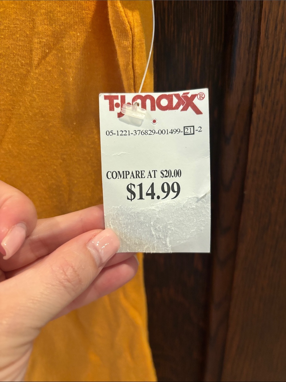 Cynthia Rowley Mustard V-Neck Short Sleeve Top - Picture 3 of 4